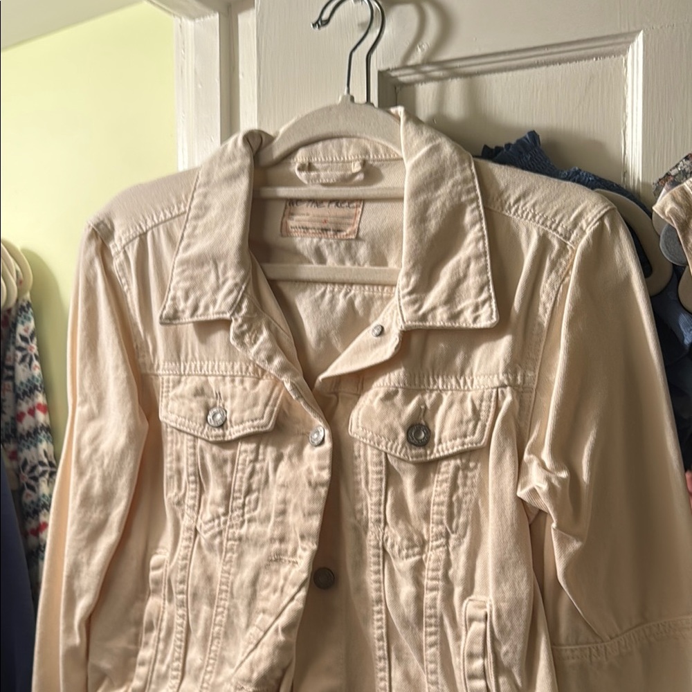 We The Free Cream Jean Jacket Classic Style